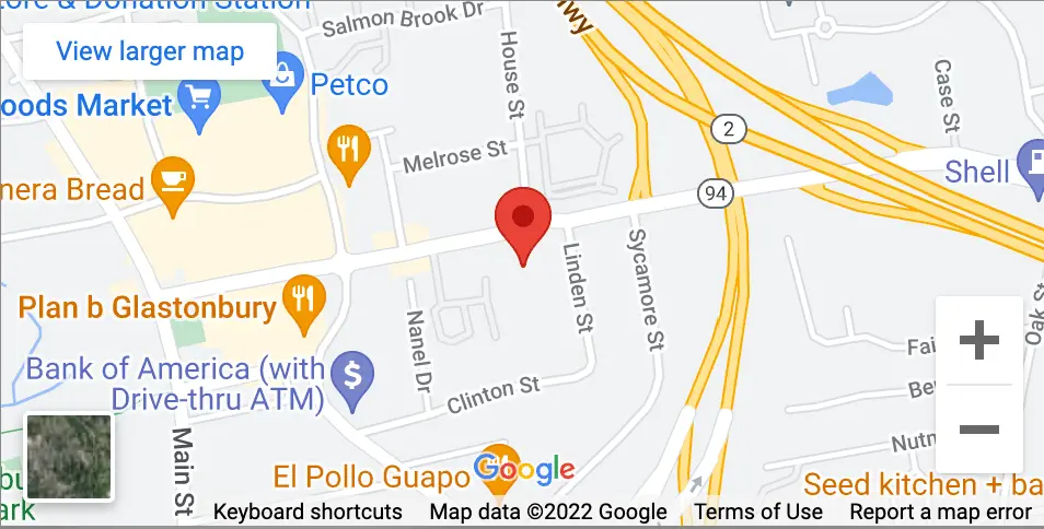 COSMETIC AND PLASTIC SURGERY IN GLASTONBURY, CT Location Map